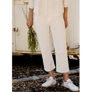 Frank & Eileen Kinsale Performance Cord Corduroy Pants Cropped White Size 4